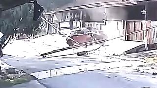 Senior Citizen Hit by a Car While Sweeping in front of His House