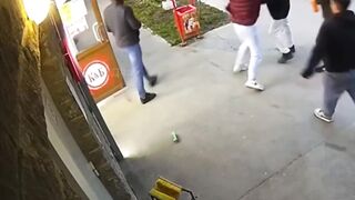 He stole a beer and attacked the shop owner with his prosthetic leg.