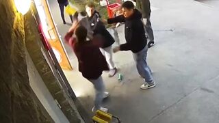 He stole a beer and attacked the shop owner with his prosthetic leg.