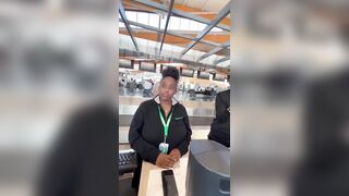 Frontier Airlines Workers Refuses to let a Man Check into his Flight, Taunts Him.