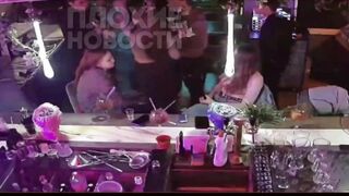 Girl's Face Slashed by Crazy Guy with a Wine Glass b/c She didn't Give Him Attention