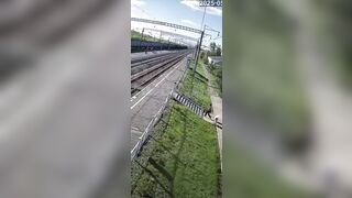 New: Young Girl wearing Headphones hit by a freight train