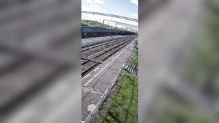New: Young Girl wearing Headphones hit by a freight train