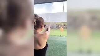 Girl Tries to "Act Cool" with a Gun at the Firing Range FAFO Ensues