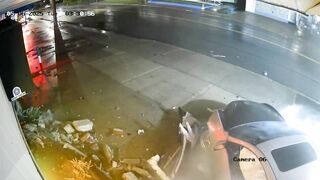 Drunk Crashes Pizza Joint at 4:30 am in NY