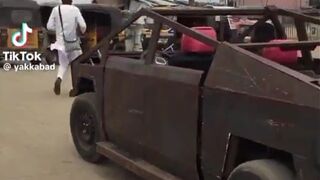 Homemade cyber truck spotted in Africa, Who says they didn't Invent Anything?