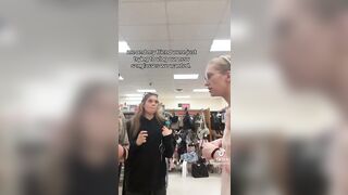 Two Girls Vlogging at TJ Maxx Encounter a Mask Wearing Karen