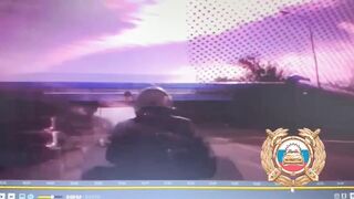 Last Seconds of a Life of 52 YO Biker who Changed Lanes and then Braked?