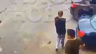 Desperate Asian Man attempts to Kidnap Redhead in Broad Daylight