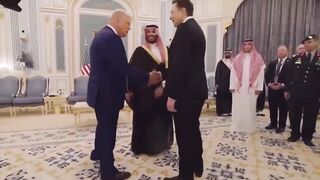 President Trump Arrives In Saudi Arabia Hoping To Make Big Economic Deals (of course he brought Musk)