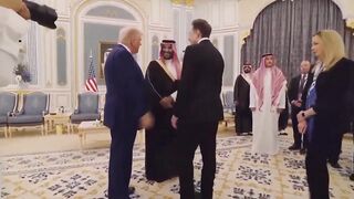 President Trump Arrives In Saudi Arabia Hoping To Make Big Economic Deals (of course he brought Musk)