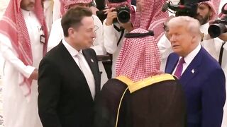 President Trump Arrives In Saudi Arabia Hoping To Make Big Economic Deals (of course he brought Musk)