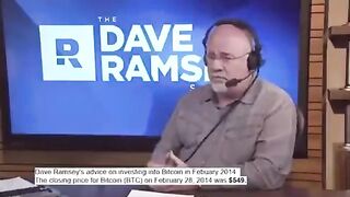 LOL: The Dinosaur Dave Ramsey Berated People in 2014 for Calling him about Bitcoin... BTC was $555