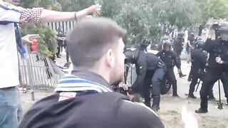 Car decides to High Tail it in the middle of giant Crowd before Derby (Full Scene)