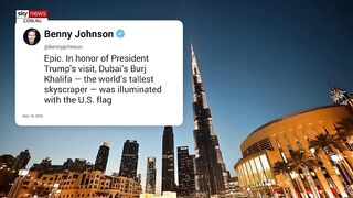 World’s Tallest Building Illuminated US Flag
