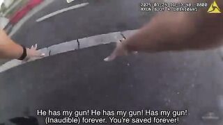 Thug just Wrestles Gun Away from Female Cop with Ease as She Struggles and Cries (Women Shouldn't Be Cops!!!)