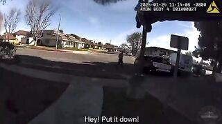 Thug just Wrestles Gun Away from Female Cop with Ease as She Struggles and Cries (Women Shouldn't Be Cops!!!)