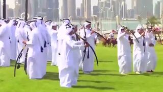 It's the YMCA — Arab Style. They do love Trump (Qatar)