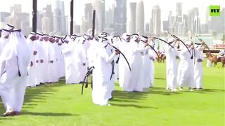 It's the YMCA — Arab Style. They do love Trump (Qatar)