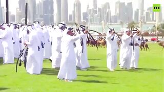 It's the YMCA — Arab Style. They do love Trump (Qatar)