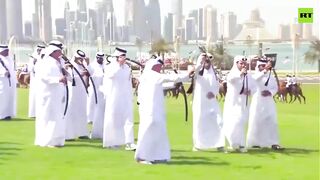 It's the YMCA — Arab Style. They do love Trump (Qatar)