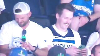 Jumbotron Captures Guy Taking a Bump at a Timberwolves Game