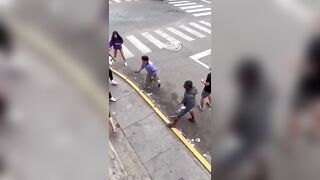 One ends up Dead 2 badly Injured after this Drunken Bloody Street Brawl in Chile
