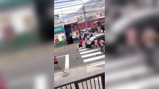 One ends up Dead 2 badly Injured after this Drunken Bloody Street Brawl in Chile