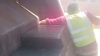 It was only a matter of time until the Garbage Truck got One of Them