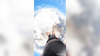 Skydivers POV of Falling through the Clouds is Awesome