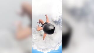 Skydivers POV of Falling through the Clouds is Awesome
