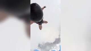 Skydivers POV of Falling through the Clouds is Awesome