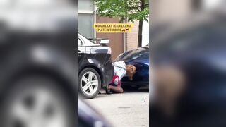 Just When you Thought You'd Seen Every Type of Tesla Protestor There is...