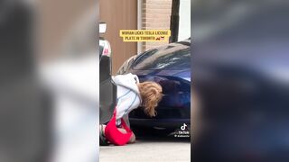 Just When you Thought You'd Seen Every Type of Tesla Protestor There is...