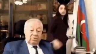 Azerbaijan’s Minister forgot the online video conference was still on