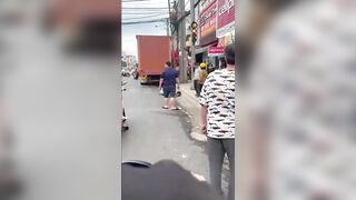"Driverless" Truck Kills Man at Red-light. Driver is being Charged (Makes sense)