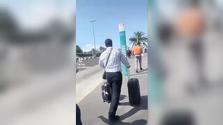 Man with Knife Zig-Zags until the Police can Shoot Him