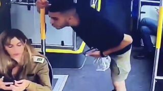 Israeli Female Lt. Colonel Spat on by Young Man
