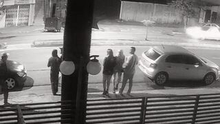 Man standing with Women is Shot. He survived but the Girls assumed he was Dead.