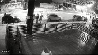 Man standing with Women is Shot. He survived but the Girls assumed he was Dead.