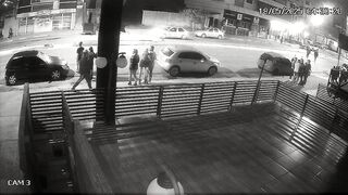 Man standing with Women is Shot. He survived but the Girls assumed he was Dead.