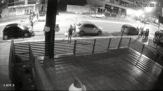 Man standing with Women is Shot. He survived but the Girls assumed he was Dead.