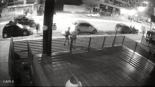 Man standing with Women is Shot. He survived but the Girls assumed he was Dead.