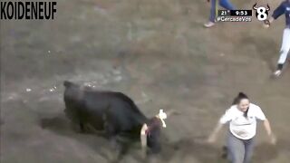 Woman gets the Best Wedgie of All Time via Bull