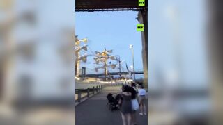 The Best View of the Mexican/Brooklyn Bridge Accident as Close as you can Get