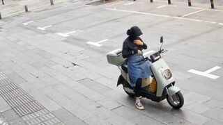 It's Her Fault, if she doesnt't move, He would have gone around Her