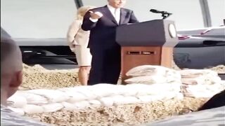 Biden snaps at the American soldiers & says, "clap you stupid bastards."