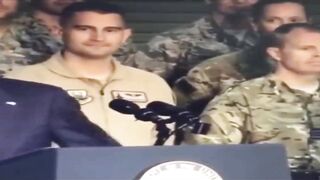 Biden snaps at the American soldiers & says, "clap you stupid bastards."