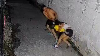 Heartless Man Attacks Woman with Baby in her Arms