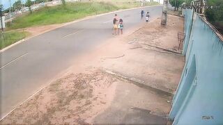Drunk Driver Runs over entire Group in Brazil Killing 1, Injuring 8 (2 Angles and Aftermath)